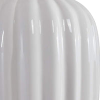 Strauss Gloss White Glaze Ceramic Table Lamp