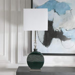 Recina Dark Teal Ceramic Buffet Table Lamp