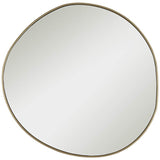 Rorschach Champagne 30" Uneven Round Framed Wall Mirror