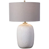 Winterscape Cream-Ivory Drip Glaze Table Lamp