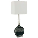 Recina Dark Teal Ceramic Buffet Table Lamp