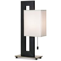 Floating Square Black Modern Table Lamp with Table Top Dimmer