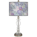 Spring Flowers Giclee Apothecary Clear Glass Table Lamp