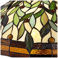 Leaf and Vine II Pull-Chain Tiffany-Style Floor Lamp