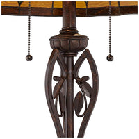 Leaf and Vine II Pull-Chain Tiffany-Style Floor Lamp