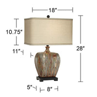 Copper Drip Finish Modern Ceramic Table Lamp