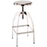 Colby Matte Gray Steel Adjustable Swivel Bar Stool