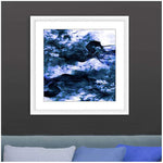 Navy II 23" Square Framed Giclee Wall Art