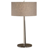 Thumprints Tigers Eye Brushed Nickel Table Lamp