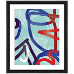 Swirls 26" High Framed Abstract Wall Art