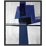 Dark Blues I 25 3/4" High Framed Abstract Canvas Wall Art