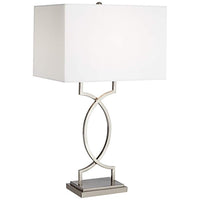 Modern Rome Brushed Nickel and Brushed Steel Table Lamp