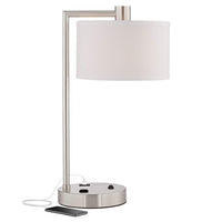 Colby Bronze Finish Desk Lamp with Outlet and USB Port