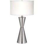 Troubadour Brushed Steel Tapered Table Lamp