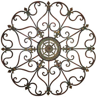 Chisana Rust Bronze 29" Round Metal Wall Art