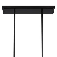 Carlyn 33 1/4"W Semi Gloss Black 4-Light LED Island Pendant