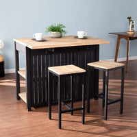 Berinsly 26" Black Natural Counter Height Stools Set of 2