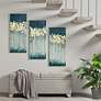 Midnight Forest 35"H Triptych 3-Piece Canvas Wall Art Set