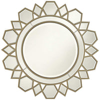 Possini Euro Kasie 31 1/2" Round Champagne Wall Mirror
