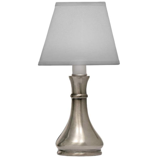 Candle 10" High Antique Nickel Accent Table Lamp