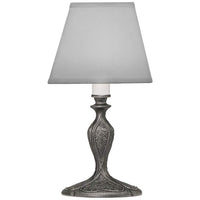 Candle 10" High Charcoal Intricate Detailed Accent Table Lamp
