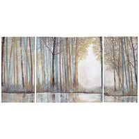 Forest Reflections 30"H Triptych 3-Piece Canvas Wall Art Set