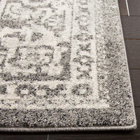 Vintage Oriental Grey and Ivory Area Rug