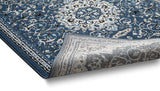 Deep Blue Ivory Traditional Persian Area Rugs