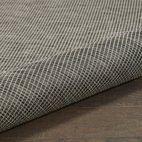 Positano Flat-Weave Indoor/Outdoor Charcoal Area Rug