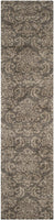 Damask Plush 1.2-inch Thick  Shag Area Rug, Smoke / Beige