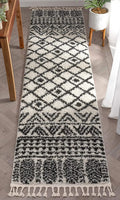 Tessa Ivory Moroccan Shag Diamond Trellis Pattern Soft Area Rug