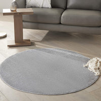 Essentials Solid Contemporary Silver Grey Area Rug