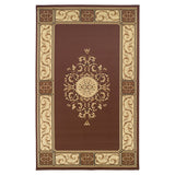 Floral Medallion Toffee Area Rug