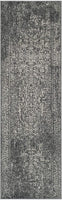Vintage Oriental Grey and Ivory Area Rug