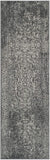 Vintage Oriental Grey and Ivory Area Rug
