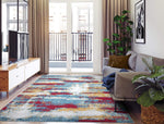 Abstract Soft Area Rug Blue multi