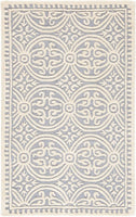 Handcrafted Geometric Light Blue Ivory Premium Wool Soft Area Rug