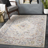 Anja Oriental Medallion Area Rug Taupe