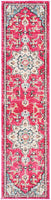 Boho Chic Medallion Distressed Soft Area Rug, Fuchsia / Blue