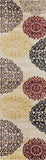Floral Cream Brown Red Area Rugs