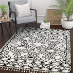 Miranda White Moroccan Shag Diamond Medallion Pattern Area Rug