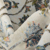 Atlas Blue Distressed Floral Oriental Pattern Area Rug