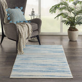 Modern Coastal Blue Area Rug