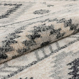 Prato Ivory Grey Southwestern Soft Area Rug