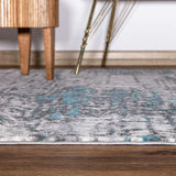 Rugshop Distressed Abstract Modern Area Rug