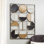 Half Circle 40" High Multi-Color Metal Wall Art