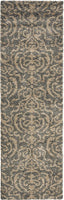 Damask Dining Plush Thick Area Rug, Cream Beige,large Rectangle