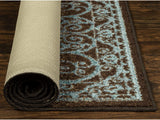 Maples Rugs Pelham Vintage Kitchen Rugs Non Skid Blue/Walnut