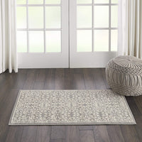 Transitional Floral Ivory/Grey Area Rug