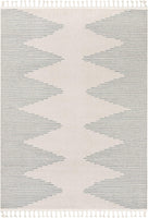 Zella Grey Tribal Diamond Medallion Soft Rug